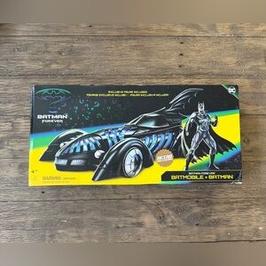 Batman, forever, Batmobile and Batman action figure set
New in box
